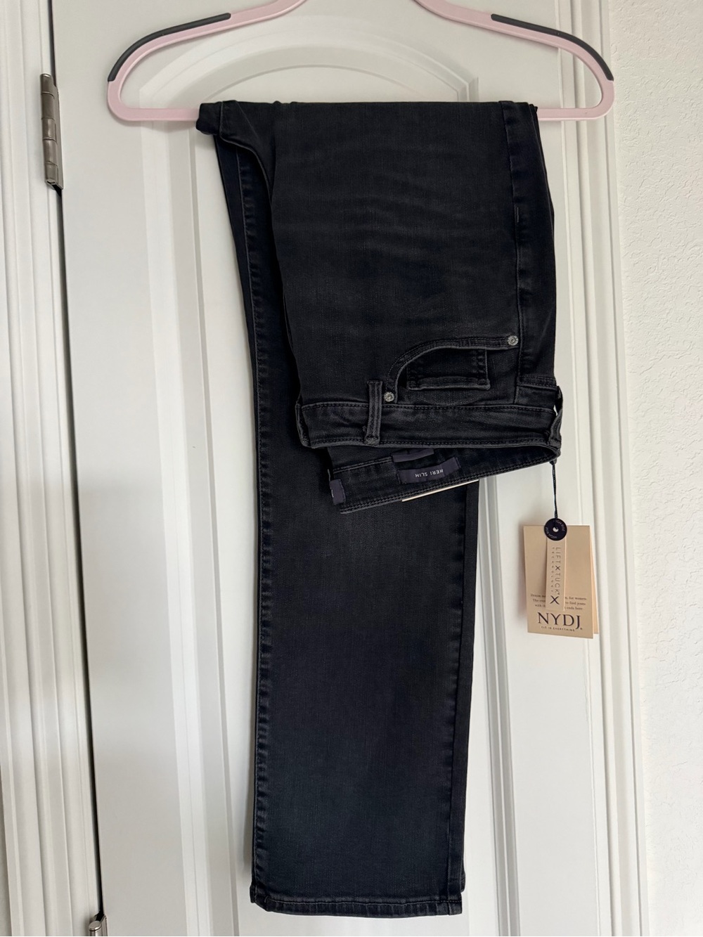 NYDJ Sheri Black Slim Jeans